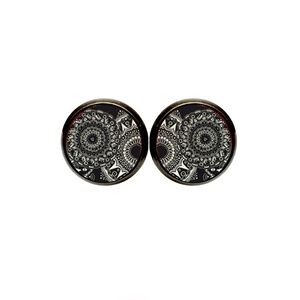 Black Mandala Earrings